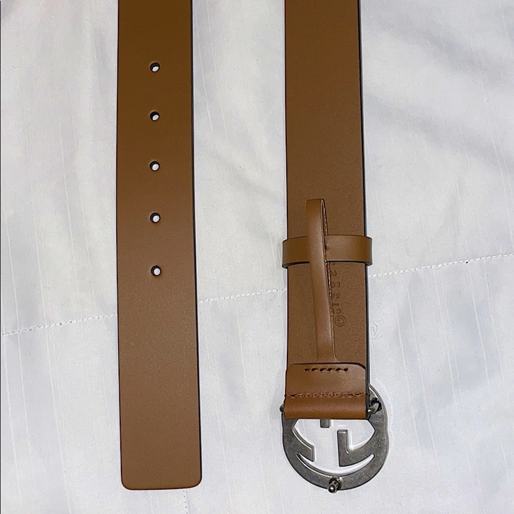 MENS GUCCI BELT (BROWN LEATHER) BRAND NEW - Picture 3 of 6